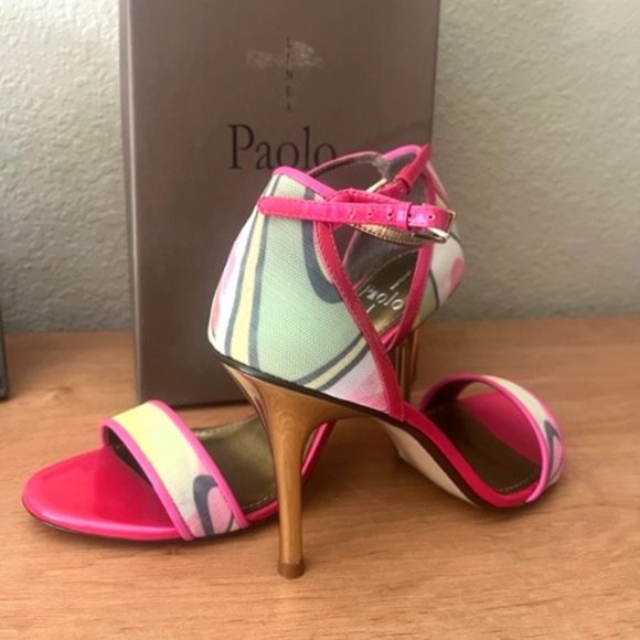 Linea Paolo Colorful/ Gold Pump, Size 9M - Picture 1 of 3